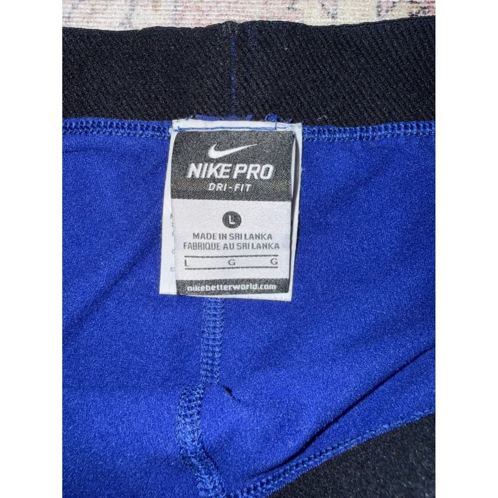 Nike Pro Dri-FIT Blue Snakeskin Embossed Leggings‎ Women's Large 695590-455